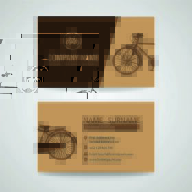 دانلود کارت کسب و کار برای فروشگاه قدیمی دوچرخه و یا در مورد دوچرخه