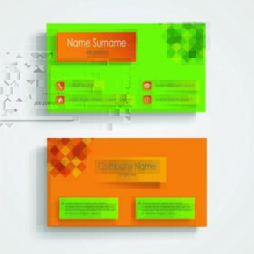 دانلود کارت کسب و کار با قالب طراحی نارنجی سبز