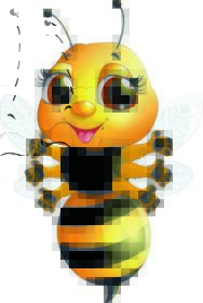 دانلود زنبور عسل در یک زمینه سفید، که با عسل مبارزه می کند