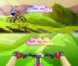 دانلود مجموعه ای زیبا از پرچم رنگارنگ آگهی ها بر روی موضوع دوچرخه سواری کوهستان. همه موارد با عشق به ویژه برای پروژه شگفت انگیز شما ایجاد می شود