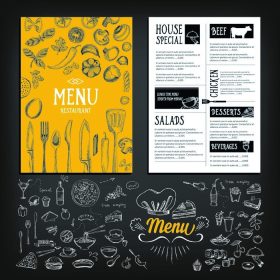دانلود بروشور کافه رستوران منو. قالب طراحی غذا