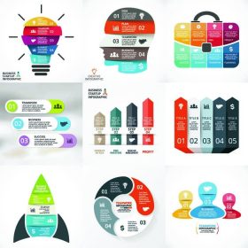 دانلود فلش infographics. الگو برای نمودار چرخه، نمودار، ارائه، نمودار. پروژه راه اندازی کسب و کار با