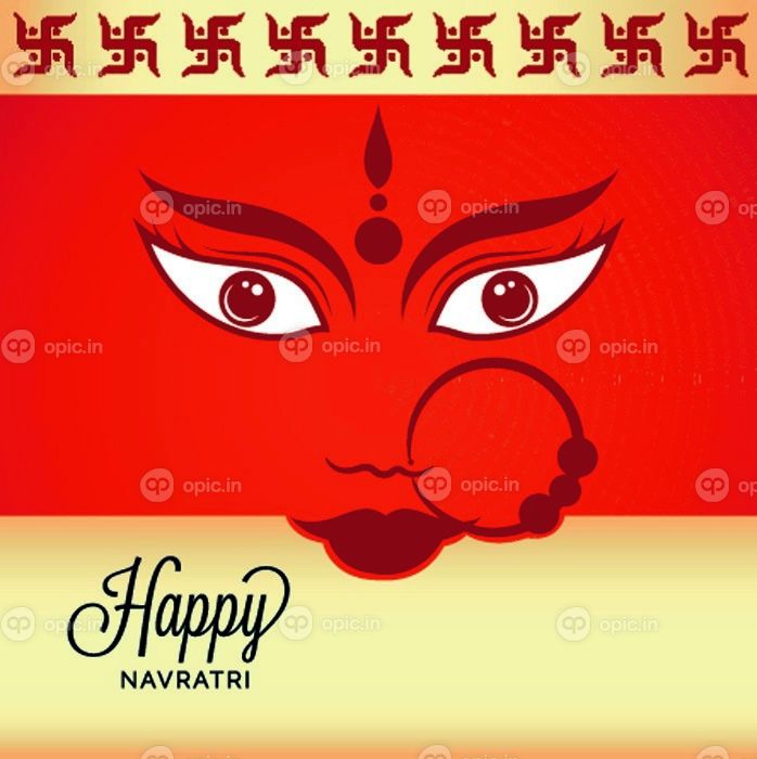 دانلود تصویر بردار Navratri یا مبارک دیوالی جشنواره کارت پستال