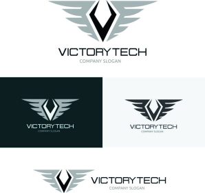 دانلود آرم پیروزی، تکنولوژی، لوگوی Wing، آرم V letter، لوگوی لوگو