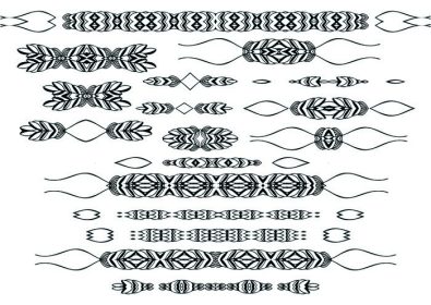 دانلود مرزهای قبیله، dingbats، تقسیم برای دکوراسیون صفحه. تصویر برداری جدا شده در backgroun سفید