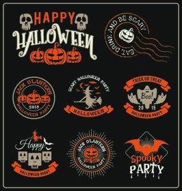 دانلود مجموعه ای از برچسب برچسب هالووین و طراحی قاب. برای برچسب، برچسب ها، برچسب و طراحی های دیگر. تصویر برداری