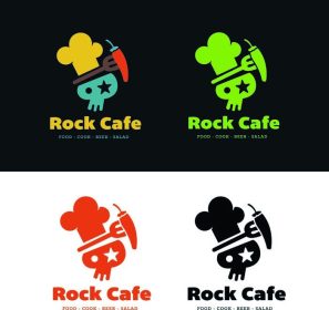 دانلود کافه راک، غذا، لوگو درخت، لوگو رستوران، لوگو الگو