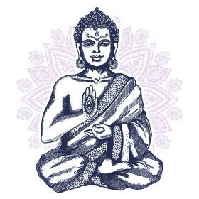 دانلود بردار تصویر بردار با بودا در مدیتیشن