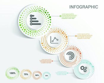 دانلود قالب های infographic با درصد و آیکون ها