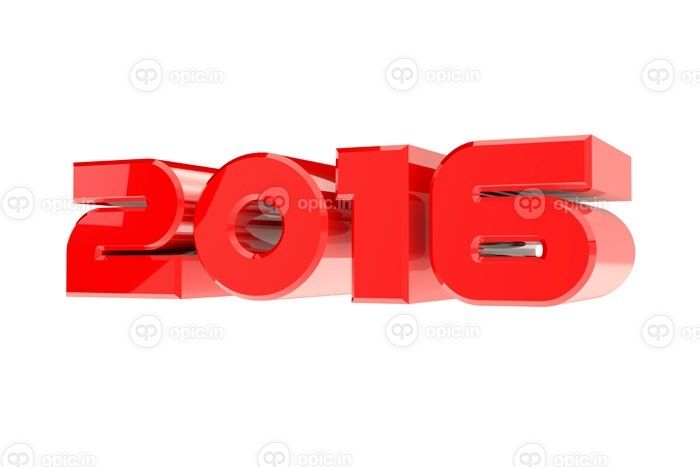 دانلود طراحی سال نو 2016 مبارک در پس زمینه سفید