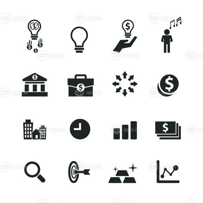دانلود آیکون کسب و کار مجموعه، بردار