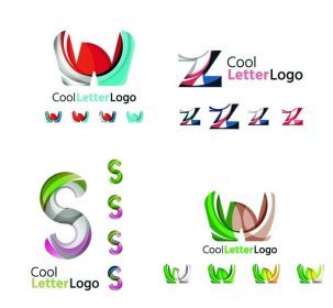 دانلود نمادهای کسب و کار نامه، مجموعه آیکون. طراحی از اشکال هندسی همپوشانی هندسی پوشیده شده است