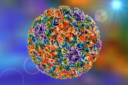 دانلود نوعی ویروس پاپیلومای انسانی 16 در پس زمینه رنگارنگ (HPV) که سبب سرطان دهانه رحم می شود. یک مدل