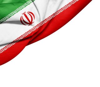 دانلود پرچم ابریشم ایران با copyspace برای متن یا تصاویر و زمینه سفید