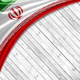 دانلود پرچم ابریشم ایران با copyspace برای متن یا تصاویر و پس زمینه های چوبی شما