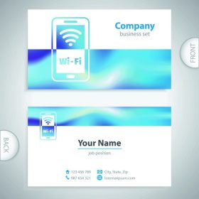 دانلود کارت کسب و کار – نماد فای – اتصال برای گوشی های هوشمند و یا قرص PC – ارائه شرکت
