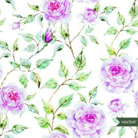 دانلود تصوير زمينه ، الگوي ، آبرنگ ، وکتور گل ، گل رز