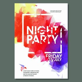 دانلود الگوی بروشور وکتور مهمانی شب تابستان – EPS10 Design_002