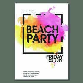 دانلود الگوی بروشور وکتور کادر مهمانی تابستانی Night Beach – EPS10 Design_003