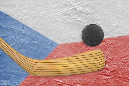 دانلود جن هاکی ، چوب هاکی و تصویر پرچم چک روی یخ