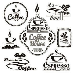 دانلود مجموعه ای از نشان های قهوه و یکپارچهسازی با سیستمعامل قهوه و مارک های برچسب