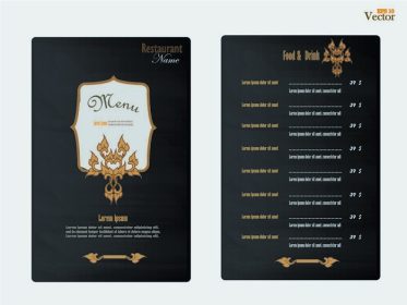 دانلود design menu menu.line تایلندی زیبا. منوی تایلندی خط در chalkboard.veector illustr_001