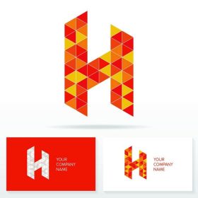 دانلود عناصر الگوی طراحی آیکون آرم نامه Letter H – طراحی نماد آرم آرم Letter H – علامت بردار. قالب کارت ویزیت