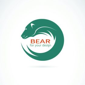 دانلود تصویر وکتور طرح خرس در زمینه سفید