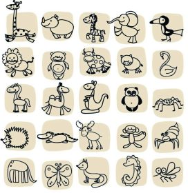 دانلود نقشه های کودکان و حیوانات doodle_001