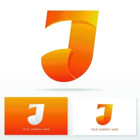 دانلود عناصر الگوی طراحی آیکون نامه آرم J – تصویر. علامت بردار قالب کارت ویزیت