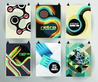 دانلود مجموعه الگوهای طراحی پوستر ، بروشور ، بروشور در سبک های مختلف. مفهوم طراحی طراحی یکپارچهسازی با سیستمعامل پس زمینه های مدرن چکیده