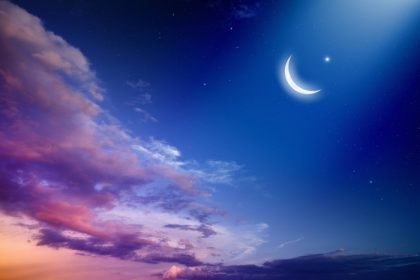 دانلود زمینه ماه رمضان کریم با ماه و ستاره ها ، ماه مقدس. عناصر این تصویر که توسط ناسا nasa.gov تهیه شده است