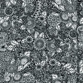 دانلود الگوی پس زمینه سیاه و سفید یکپارچهسازی با سیستمعامل گل یکپارچهسازی با سیستمعامل گل داستانی آسیا در وکتور. حنا پیزلی mehndi doodles design_004