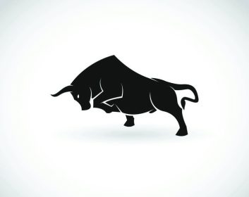 دانلود تصویر برداری یک گاو نر در یک زمینه سفید