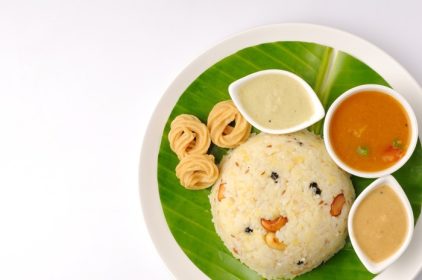 دانلود پنگال غذایی هند هند با sambhar and chutney