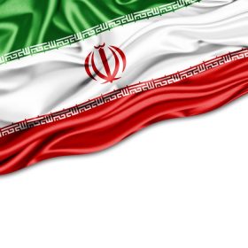 دانلود پرچم ایران از ابریشم و پس زمینه سفید_002