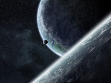 دانلود نمای سیارات از فضا در هنگام طلوع آفتاب & عناصر این تصویر که توسط ناسا & # 39؛ _002 تهیه شده است