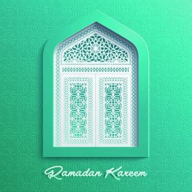 دانلود الگوی هندسی پنجره مسجد رمضان کریم
