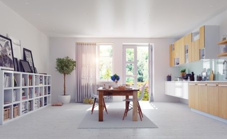 دانلود فضای داخلی آشپزخانه مدرن مفهوم طراحی 3D