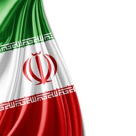 دانلود پرچم ایران از ابریشم و پس زمینه سفید_001