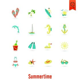دانلود نمادهای تخت تابستانی و ساحلی ، مسافرت و تعطیلات. Vector_002
