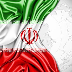 دانلود پرچم ایران پس زمینه نقشه ابریشم و نقشه جهانی