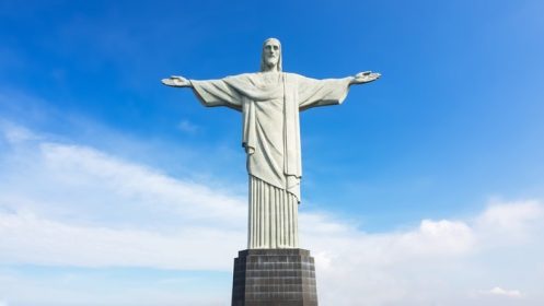 دانلود مجسمه مسیح نجات دهنده ، ساخته شده توسط مجسمه ساز فرانسوی پل لاندوفسکی و بین سالهای 1922 تا 1931 در بالای کوه کورکووادو در ریو دو ساخته شده است.