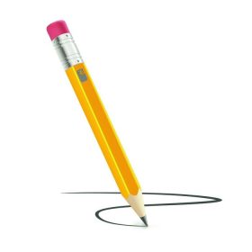 دانلود تصویر برداری از مداد دقیق تیز جدا شده در پس زمینه سفید