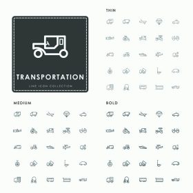 دانلود حمل و نقل نازک ، متوسط ​​و پررنگ icon خط پایین