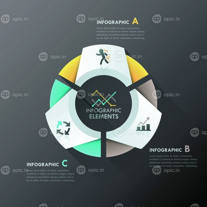 دانلود بنر گزینه های مدرن infographics با نمودار و نمادهای کاغذی 3 قسمتی. وکتور می تواند برای طراحی وب و طرح گردش کار مورد استفاده قرار گیرد