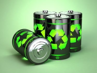 دانلود مفهوم بازیافت باتری سبز. پس زمینه سازگار با محیط زیست. سه بعدی
