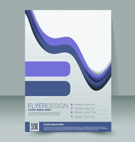 دانلود الگوی بروشور یا بروشور. پوستر A4 قابل ویرایش برای مشاغل ، آموزش ، ارائه ، وب سایت ، جلد مجله. رنگ آبی و بنفش