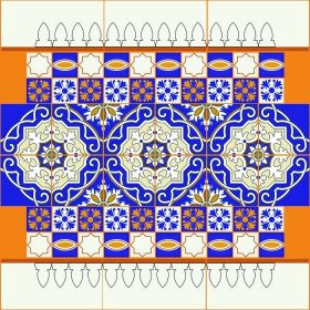 دانلود الگوی تکه های بدون درز زیبا از کاشی های تزئینی رنگارنگ مراکش ، زیور آلات. می توان برای تصویر زمینه ، الگوی پر کردن ، پس زمینه صفحه وب ، surf_001 استفاده کرد