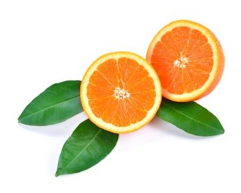 دانلود میوه نارنجی که در زمینه سفید جدا شده است